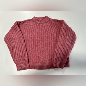 Zara Kids Ribbed Sweater in Rich Pink